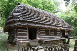 Zabytkowa chata bojkowska z XIX w